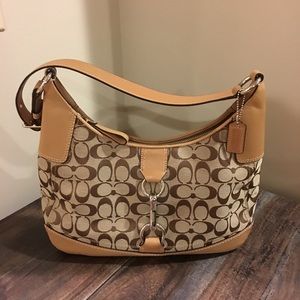 Coach Authentic Khaki Large Hobo Purse F13069